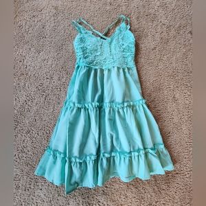Sea Foam green-teal summer dress